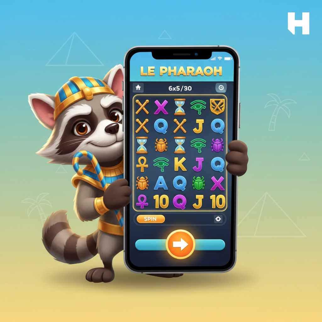 Le Pharaoh Slot auf einem Smartphone-Bildschirm - Mobile Version für Deutschland