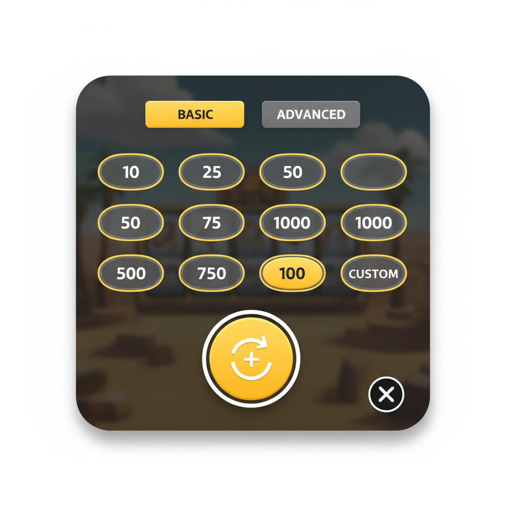 Le Pharaoh - Einsatzeinstellungen auf Smartphone